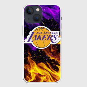 Чехол для iPhone 13 mini с принтом LA LAKERS в городе Новоалтайск,  |  | Тематика изображения на принте: america | basketball | kobe bryant | la | la lakers | lakers | los angeles lakers | nba | usa | баскетбол | кобе брайант | лос анджелес лейкерс | нба | сша