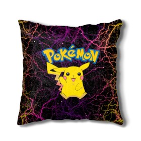 Подушка 3D с принтом Pikachu в городе Новоалтайск, наволочка – 100% полиэстер, наполнитель – холлофайбер (легкий наполнитель, не вызывает аллергию). | состоит из подушки и наволочки. Наволочка на молнии, легко снимается для стирки | anime | pikachu | pokemon | pokemon logo | аниме | анимэ | пика | пикачу | покемон | покемон постер | эш и пикачу | эш кетчум | япония | японский