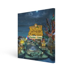 Холст квадратный с принтом ANIMAL CROSSING в городе Новоалтайск, 100% ПВХ |  | animal crossing:new horizons | game | nintendo | анимал кроссинг | животные | звери | игра | нинтендо | пересечение животных