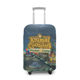 Чехол для чемодана 3D с принтом ANIMAL CROSSING в городе Новоалтайск, 86% полиэфир, 14% спандекс | двустороннее нанесение принта, прорези для ручек и колес | animal crossing:new horizons | game | nintendo | анимал кроссинг | животные | звери | игра | нинтендо | пересечение животных
