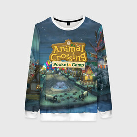 Женский свитшот 3D с принтом ANIMAL CROSSING в городе Новоалтайск, 100% полиэстер с мягким внутренним слоем | круглый вырез горловины, мягкая резинка на манжетах и поясе, свободная посадка по фигуре | animal crossing:new horizons | game | nintendo | анимал кроссинг | животные | звери | игра | нинтендо | пересечение животных