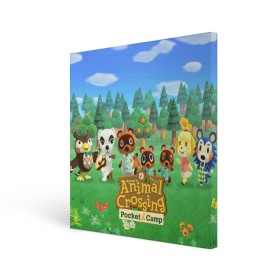 Холст квадратный ANIMAL CROSSING: в городе Новоалтайск, 100% ПВХ | | animal crossing:new horizons | game | nintendo | анимал кроссинг | животные | звери | игра | нинтендо | пересечение животных