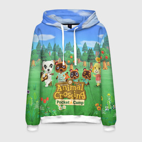 Мужская толстовка 3D с принтом ANIMAL CROSSING в городе Новоалтайск, 100% полиэстер | двухслойный капюшон со шнурком для регулировки, мягкие манжеты на рукавах и по низу толстовки, спереди карман-кенгуру с мягким внутренним слоем. | animal crossing:new horizons | game | nintendo | анимал кроссинг | животные | звери | игра | нинтендо | пересечение животных