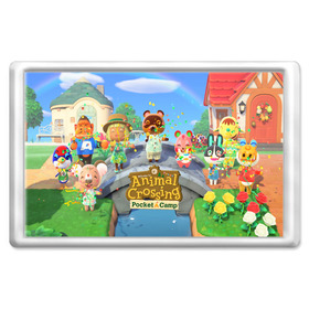 Магнит 45*70 с принтом ANIMAL CROSSING в городе Новоалтайск, Пластик | Размер: 78*52 мм; Размер печати: 70*45 | animal crossing:new horizons | game | nintendo | анимал кроссинг | животные | звери | игра | нинтендо | пересечение животных