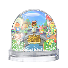 Снежный шар с принтом ANIMAL CROSSING в городе Новоалтайск, Пластик | Изображение внутри шара печатается на глянцевой фотобумаге с двух сторон | animal crossing:new horizons | game | nintendo | анимал кроссинг | животные | звери | игра | нинтендо | пересечение животных