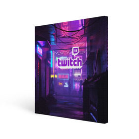 Холст квадратный с принтом TWITCH в городе Новоалтайск, 100% ПВХ |  | Тематика изображения на принте: game | gamer | logo | trend | twitch | twitties | игры | логотип | мода | надписи | стрим | твитч | тренд