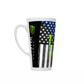 Кружка Латте с принтом MONSTER ENERGY (Z) в городе Новоалтайск, Белая керамика | Объем 480 мл; Высота 150 мм; Диаметр 90 мм | black monster | bmx | claw | cybersport | energy | monster | monster energy | moto | motocross | race | sport | киберспорт | когти | монстер энерджи | монстр | мото | мотокросс | ралли | скейтбординг | спорт | энергия