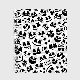 Тетрадь с принтом MARSHMELLO FACE в городе Новоалтайск, 100% бумага | 48 листов, плотность листов — 60 г/м2, плотность картонной обложки — 250 г/м2. Листы скреплены сбоку удобной пружинной спиралью. Уголки страниц и обложки скругленные. Цвет линий — светло-серый
 | deadmau5 | fortnite | fortnite 2 | fortnite x маршмелло | ikonik | marshmello | ninja | ninja streamer | raven | travis scott | ворон | иконик | ниндзя | пили | рейвен | трэвис скотт | фортнайт