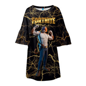 Детское платье 3D с принтом Meowcles Fortnite 2 в городе Новоалтайск, 100% полиэстер | прямой силуэт, чуть расширенный к низу. Круглая горловина, на рукавах — воланы | fortnite | fortnite chapter 2 | ghost | ghost and shadow | logo | meowcles | shadow | кот | кот в фортнайт | лого | мистер мяускул | мяускул | тени и призраки | тень и призрак | фортнайт | фортнайт глава 2