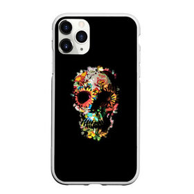 Чехол для iPhone 11 Pro Max матовый с принтом Color в городе Новоалтайск, Силикон |  | black | color | flowers | orbits | skull | vanguard | авангард | глазницы | цвет | цветы | череп | черный