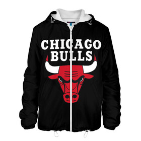 Мужская куртка 3D с принтом CHICAGO BULLS в городе Новоалтайск, ткань верха — 100% полиэстер, подклад — флис | прямой крой, подол и капюшон оформлены резинкой с фиксаторами, два кармана без застежек по бокам, один большой потайной карман на груди. Карман на груди застегивается на липучку | bulls | chicago | chicago bulls | nba | red bulls | usa | америка | быки | нба | сша | чикаго буллс