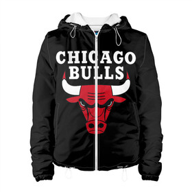Женская куртка 3D с принтом CHICAGO BULLS в городе Новоалтайск, ткань верха — 100% полиэстер, подклад — флис | прямой крой, подол и капюшон оформлены резинкой с фиксаторами, два кармана без застежек по бокам, один большой потайной карман на груди. Карман на груди застегивается на липучку | bulls | chicago | chicago bulls | nba | red bulls | usa | америка | быки | нба | сша | чикаго буллс