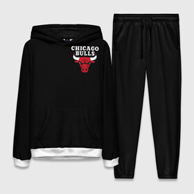Женский костюм 3D (с толстовкой) с принтом CHICAGO BULLS   ЧИКАГО БУЛЛС ЛОГО НА КАРМАШКЕ в городе Новоалтайск,  |  | bulls | chicago | chicago bulls | nba | red bulls | usa | америка | быки | нба | сша | чикаго буллс