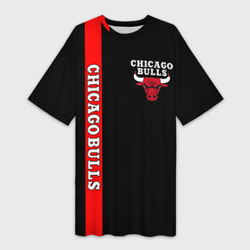 Платье-футболка 3D с принтом CHICAGO BULLS в городе Новоалтайск,  |  | bulls | chicago | chicago bulls | nba | red bulls | usa | америка | быки | нба | сша | чикаго буллс