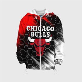 Детская куртка 3D с принтом CHICAGO BULLS в городе Новоалтайск, 100% полиэстер | застежка — молния, подол и капюшон оформлены резинкой с фиксаторами, по бокам — два кармана без застежек, один потайной карман на груди, плотность верхнего слоя — 90 г/м2; плотность флисового подклада — 260 г/м2 | bulls | chicago | chicago bulls | nba | red bulls | usa | америка | быки | нба | сша | чикаго буллс