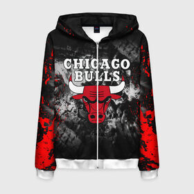 Мужская толстовка 3D на молнии с принтом CHICAGO BULLS в городе Новоалтайск, 100% полиэстер | длина до линии бедра, манжеты и пояс оформлены мягкой тканевой резинкой, двухслойный капюшон со шнурком для регулировки, спереди молния, по бокам два кармана | bulls | chicago | chicago bulls | nba | red bulls | usa | америка | быки | нба | сша | чикаго буллс