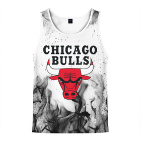 Мужская майка 3D с принтом CHICAGO BULLS в городе Новоалтайск, 100% полиэстер | круглая горловина, приталенный силуэт, длина до линии бедра. Пройма и горловина окантованы тонкой бейкой | Тематика изображения на принте: bulls | chicago | chicago bulls | nba | red bulls | usa | америка | быки | нба | сша | чикаго буллс