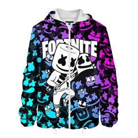 Мужская куртка 3D с принтом FORTNITE x MARSHMELLO в городе Новоалтайск, ткань верха — 100% полиэстер, подклад — флис | прямой крой, подол и капюшон оформлены резинкой с фиксаторами, два кармана без застежек по бокам, один большой потайной карман на груди. Карман на груди застегивается на липучку | deadmau5 | fortnite | fortnite 2 | fortnite x маршмелло | ikonik | marshmello | ninja | ninja streamer | raven | travis scott | ворон | иконик | ниндзя | пили | рейвен | трэвис скотт | фортнайт