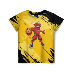 Детская футболка 3D с принтом MICHAEL JORDAN в городе Новоалтайск, 100% гипоаллергенный полиэфир | прямой крой, круглый вырез горловины, длина до линии бедер, чуть спущенное плечо, ткань немного тянется | Тематика изображения на принте: chicago bulls | michael jordan | баскетбол | джордан | лучший | последний танец (the last dance) | сезон