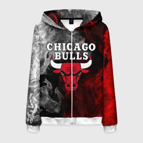 Мужская толстовка 3D на молнии с принтом CHICAGO BULLS в городе Новоалтайск, 100% полиэстер | длина до линии бедра, манжеты и пояс оформлены мягкой тканевой резинкой, двухслойный капюшон со шнурком для регулировки, спереди молния, по бокам два кармана | bulls | chicago | chicago bulls | nba | red bulls | usa | америка | быки | нба | сша | чикаго буллс