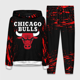 Женский костюм 3D (с толстовкой) с принтом CHICAGO BULLS | ЧИКАГО БУЛЛС в городе Новоалтайск,  |  | Тематика изображения на принте: bulls | chicago | chicago bulls | nba | red bulls | usa | америка | быки | нба | сша | чикаго буллс