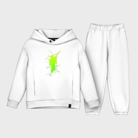 Детский костюм хлопок Oversize с принтом Billie Eilish в городе Новоалтайск,  |  | billie eilish | billie eilish gold | bud guy | logo | айлиш | айлишь | билли | билли айлиш | блонч | блонш | золотой | золотой логотип | лого | логотип билли айлиш | человечек