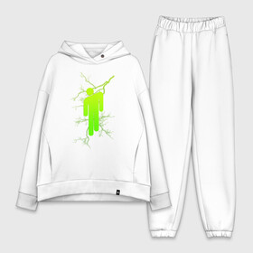 Женский костюм хлопок Oversize с принтом Billie Eilish в городе Новоалтайск,  |  | billie eilish | billie eilish gold | bud guy | logo | айлиш | айлишь | билли | билли айлиш | блонч | блонш | золотой | золотой логотип | лого | логотип билли айлиш | человечек