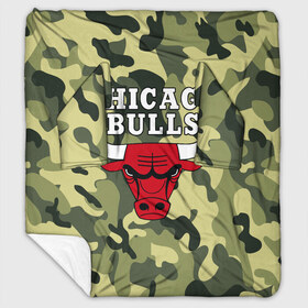 Плед с рукавами с принтом CHICAGO BULLS в городе Новоалтайск, 100% полиэстер | Закругленные углы, все края обработаны. Ткань не мнется и не растягивается. Размер 170*145 | bulls | chicago | chicago bulls | nba | red bulls | usa | америка | быки | нба | сша | чикаго буллс