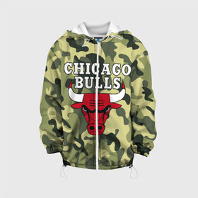Детская куртка 3D с принтом CHICAGO BULLS в городе Новоалтайск, 100% полиэстер | застежка — молния, подол и капюшон оформлены резинкой с фиксаторами, по бокам — два кармана без застежек, один потайной карман на груди, плотность верхнего слоя — 90 г/м2; плотность флисового подклада — 260 г/м2 | bulls | chicago | chicago bulls | nba | red bulls | usa | америка | быки | нба | сша | чикаго буллс