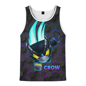 Мужская майка 3D с принтом Brawl Stars CROW в городе Новоалтайск, 100% полиэстер | круглая горловина, приталенный силуэт, длина до линии бедра. Пройма и горловина окантованы тонкой бейкой | 8 bit | 8 бит | bibi | brawl | brawl stars | crow | leon | spike | sprout | stars | бравл | бравл старс | браво старс | игра | компьютерная | кров | леон | онлайн | старс