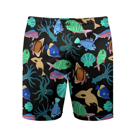 Мужские шорты спортивные с принтом Summer в городе Новоалтайск,  |  | color | design | fashion | fish | paint | shell | squid | summer | vanguard | авангард | дизайн | кальмар | краска | лето | мода | ракушка | рыба | цвет