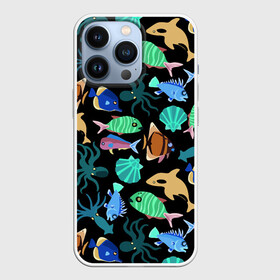Чехол для iPhone 13 Pro с принтом Summer в городе Новоалтайск,  |  | Тематика изображения на принте: color | design | fashion | fish | paint | shell | squid | summer | vanguard | авангард | дизайн | кальмар | краска | лето | мода | ракушка | рыба | цвет