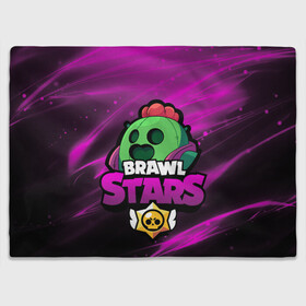 Плед 3D с принтом СПАЙК BRAWL STARS в городе Новоалтайск, 100% полиэстер | закругленные углы, все края обработаны. Ткань не мнется и не растягивается | brawl stars spike | spike | бравл старс спайк | бравлер | кактус | спайк | спайк brawl stars