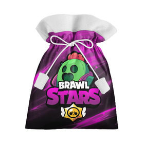 Подарочный 3D мешок с принтом СПАЙК BRAWL STARS в городе Новоалтайск, 100% полиэстер | Размер: 29*39 см | Тематика изображения на принте: brawl stars spike | spike | бравл старс спайк | бравлер | кактус | спайк | спайк brawl stars