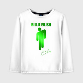 Детский лонгслив хлопок с принтом Billie Eilish автограф в городе Новоалтайск, 100% хлопок | круглый вырез горловины, полуприлегающий силуэт, длина до линии бедер | billie eilish | billie eilish gold | bud guy | logo | автограф билли айлиш | айлиш | айлишь | билли | билли айлиш | блонч | блонш | лого | логотип билли айлиш | подпись | роспись
