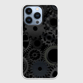 Чехол для iPhone 13 Pro с принтом Механизмы в городе Новоалтайск,  |  | Тематика изображения на принте: hi tech | steampunk | брутальные | брутальный | инженер | инжинер | искусство механизмов | механизм | механизмы | стимпанк | текстура | черные шестерёнки | шестеренки | шестерни | я инженер