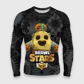Мужской рашгард 3D с принтом Brawl Stars Robot Spike в городе Новоалтайск,  |  | brawl stars | brawl stars spike robot | spike | spike robot | бравл кактус | бравл спайк | бравл старс | кактус | робоспайк | спайк | спайк бравл старс