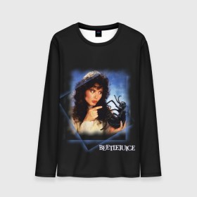 Мужской лонгслив 3D с принтом Beetlejuice в городе Новоалтайск, 100% полиэстер | длинные рукава, круглый вырез горловины, полуприлегающий силуэт | beetlejuice | vdparтat | барбара | битлджус | невеста | ужасы | черная комедия