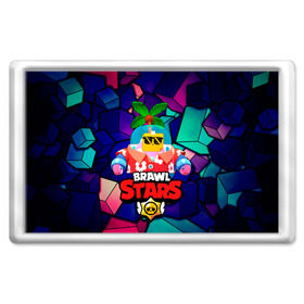 Магнит 45*70 с принтом BRAWL STARS (NEW SPROUT) [12] в городе Новоалтайск, Пластик | Размер: 78*52 мм; Размер печати: 70*45 | Тематика изображения на принте: 8 bit | android | brawl | brawl stars | clash | clash royale | game | leon | royale | sprout | stars | андроид | игра | кольт | леон | мобильные игры | спраут