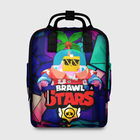 Женский рюкзак 3D с принтом BRAWL STARS (NEW SPROUT) [12] в городе Новоалтайск, 100% полиэстер | лямки с регулируемой длиной, сверху ручки, чтобы рюкзак нести как сумку. Основное отделение закрывается на молнию, как и внешний карман. Внутри два дополнительных кармана, один из которых закрывается на молнию. По бокам два дополнительных кармашка, куда поместится маленькая бутылочка
 | 8 bit | android | brawl | brawl stars | clash | clash royale | game | leon | royale | sprout | stars | андроид | игра | кольт | леон | мобильные игры | спраут