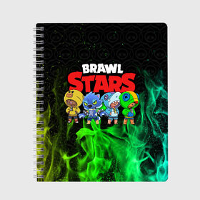 Тетрадь с принтом Brawl Stars Leon Quattro в городе Новоалтайск, 100% бумага | 48 листов, плотность листов — 60 г/м2, плотность картонной обложки — 250 г/м2. Листы скреплены сбоку удобной пружинной спиралью. Уголки страниц и обложки скругленные. Цвет линий — светло-серый
 | brawl leon | brawl stars | leon | leon green | leon sally | leon shark | leon wolf | бравл старс | леон | леон акула | леон бравл | леон волк | леон салли