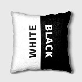 Подушка 3D с принтом BLACK & WHITE в городе Новоалтайск, наволочка – 100% полиэстер, наполнитель – холлофайбер (легкий наполнитель, не вызывает аллергию). | состоит из подушки и наволочки. Наволочка на молнии, легко снимается для стирки | abstraction | black and white | geometry | hexagon | neon | paints | stripes | texture | triangle | абстракция | брызги | геометрия | краски | неон | неоновый | соты | текстура