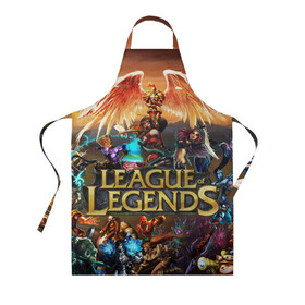 Фартук 3D с принтом League of Legends в городе Новоалтайск, 100% полиэстер | общий размер — 65 х 85 см, ширина нагрудника — 26 см, горловина — 53 см, длина завязок — 54 см, общий обхват в поясе — 173 см. Принт на завязках и на горловине наносится с двух сторон, на основной части фартука — только с внешней стороны | art | dota | dota 2 | fan | game | hero | league | league of legends | legends | lol | moba | mobile legend | riot game | герои | детские | дота | женские | игра | моба | мужские