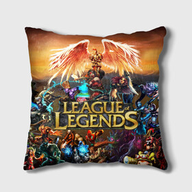 Подушка 3D с принтом League of Legends в городе Новоалтайск, наволочка – 100% полиэстер, наполнитель – холлофайбер (легкий наполнитель, не вызывает аллергию). | состоит из подушки и наволочки. Наволочка на молнии, легко снимается для стирки | art | dota | dota 2 | fan | game | hero | league | league of legends | legends | lol | moba | mobile legend | riot game | герои | детские | дота | женские | игра | моба | мужские