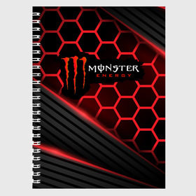 Тетрадь с принтом MONSTER ENERGY (Z) в городе Новоалтайск, 100% бумага | 48 листов, плотность листов — 60 г/м2, плотность картонной обложки — 250 г/м2. Листы скреплены сбоку удобной пружинной спиралью. Уголки страниц и обложки скругленные. Цвет линий — светло-серый
 | black monster | bmx | claw | cybersport | energy | monster | monster energy | moto | motocross | race | sport | киберспорт | когти | монстер энерджи | монстр | мото | мотокросс | ралли | скейтбординг | спорт | то | энергия