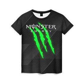 Женская футболка 3D с принтом MONSTER ENERGY (Z) в городе Новоалтайск, 100% полиэфир ( синтетическое хлопкоподобное полотно) | прямой крой, круглый вырез горловины, длина до линии бедер | black monster | bmx | claw | cybersport | energy | monster | monster energy | moto | motocross | race | sport | киберспорт | когти | монстер энерджи | монстр | мото | мотокросс | ралли | скейтбординг | спорт | то | энергия