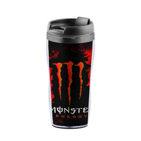 Термокружка-непроливайка с принтом MONSTER ENERGY (Z) в городе Новоалтайск, внутренняя часть — пищевой пластик, наружная часть — прозрачный пластик, между ними — полиграфическая вставка с рисунком | объем — 350 мл, герметичная крышка | black monster | bmx | claw | cybersport | energy | monster | monster energy | moto | motocross | race | sport | киберспорт | когти | монстер энерджи | монстр | мото | мотокросс | ралли | скейтбординг | спорт | энергия