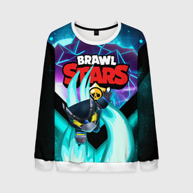 Мужской свитшот 3D с принтом BRAWL STARS MECHA CROW. в городе Новоалтайск, 100% полиэстер с мягким внутренним слоем | круглый вырез горловины, мягкая резинка на манжетах и поясе, свободная посадка по фигуре | 8 bit | brawl stars | crow | gale | leon | leon shark | max | mecha | mecha crow | mr.p | sally leon | shark | tara | virus 8 bit | werewolf leon | акула | берли | бравл старс | ворон | макс | оборотень
