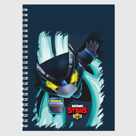 Тетрадь с принтом Brawl Stars. Crow в городе Новоалтайск, 100% бумага | 48 листов, плотность листов — 60 г/м2, плотность картонной обложки — 250 г/м2. Листы скреплены сбоку удобной пружинной спиралью. Уголки страниц и обложки скругленные. Цвет линий — светло-серый
 | brawl stars | crow | игры