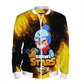 Мужской бомбер 3D с принтом BRAWL STARS GALE. в городе Новоалтайск, 100% полиэстер | застегивается на молнию, по бокам два кармана без застежек, по низу бомбера и на воротнике - эластичная резинка | Тематика изображения на принте: 8 bit | brawl stars | crow | gale | leon | leon shark | max | mecha | mecha crow | mr.p | sally leon | shark | tara | virus 8 bit | werewolf leon | акула | берли | бравл старс | ворон | макс | оборотень